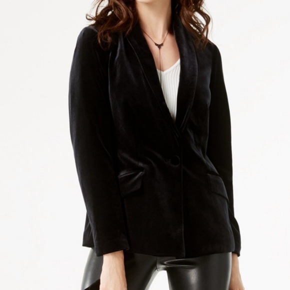 INC International Concepts Jackets & Blazers - INC Velvet Black Blazer